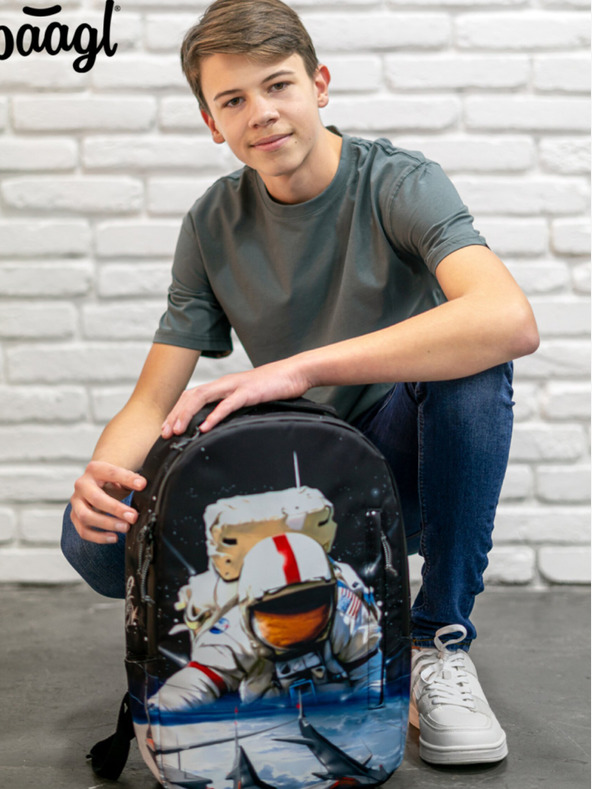 BAAGL  Crni ruksak Baagl eARTh - Cosmonaut by Caer8th