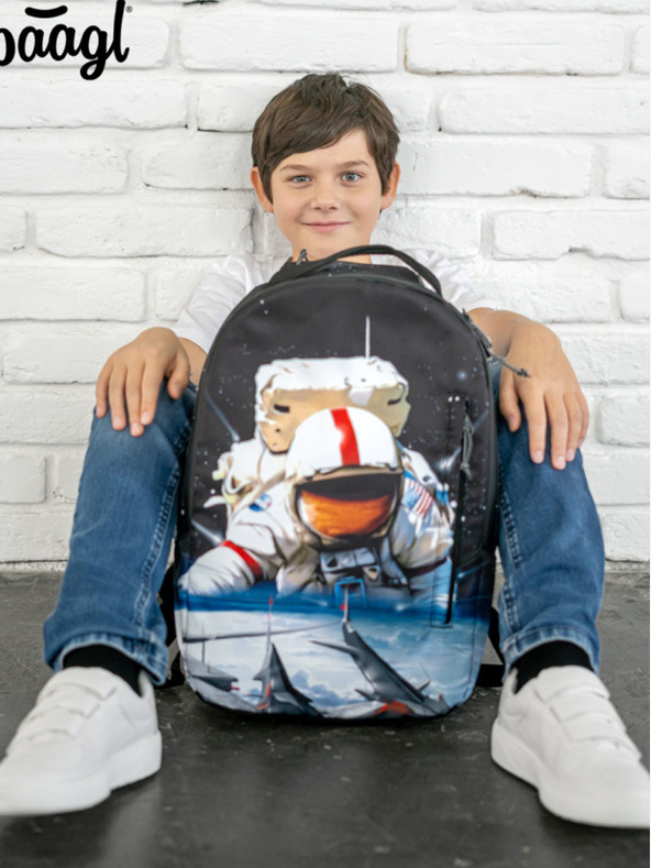 BAAGL  Crni ruksak Baagl eARTh - Cosmonaut by Caer8th