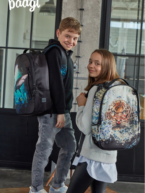 BAAGL  Baagl eARTh Crni ruksak - Shark by Lukero