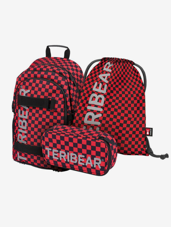 BAAGL  Crni školski set Skate ruksak, pernica i torba Baagl Teribear