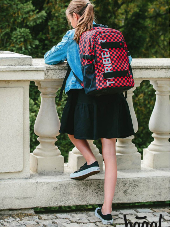 BAAGL  Crni školski set Skate ruksak, pernica i torba Baagl Teribear