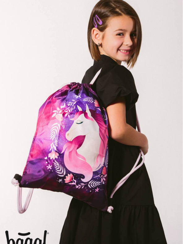 BAAGL  Ergo ljubičasti školski set - aktovka, pernica, torba Baagl Horse