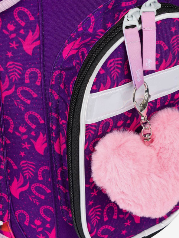 BAAGL  Ergo ljubičasti školski set - aktovka, pernica, torba Baagl Horse