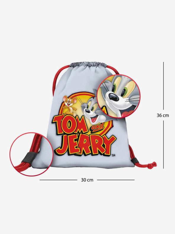 BAAGL  Siva predškolska torba Baagl Tom & Jerry