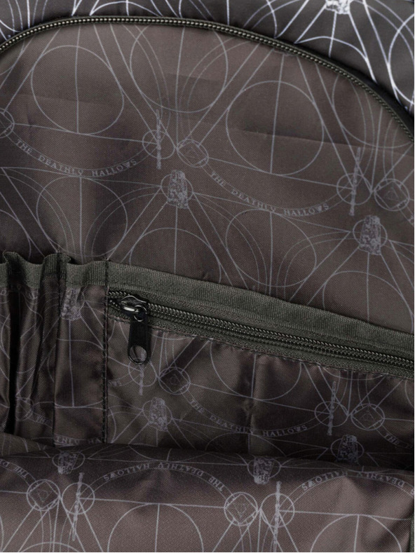 BAAGL  Crni školski set - ruksak, etui, torba Baagl Skate Harry Potter Deathly Hallows