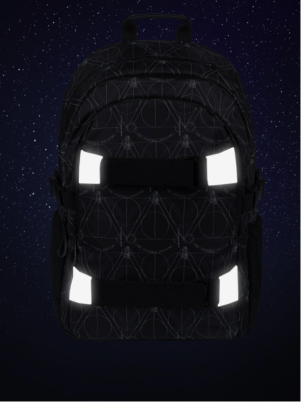 BAAGL  Crni školski set - ruksak, etui, torba Baagl Skate Harry Potter Deathly Hallows