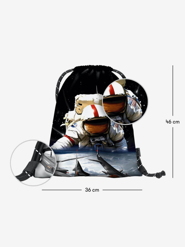 BAAGL  Baagl eARTh Black Bag - Cosmonaut by Caer8th