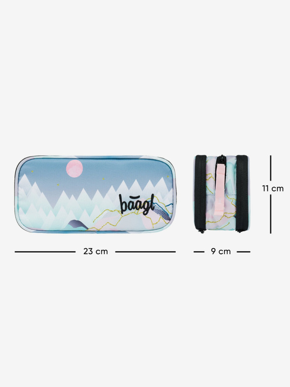 BAAGL  Siva studentska pernica Baagl Moon