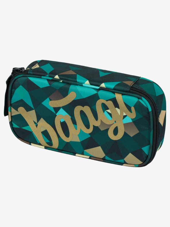 BAAGL  Zelena školska pernica Baagl Skate Polygon