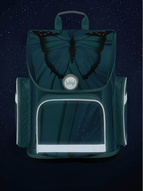BAAGL  Plava školska torba Ergo Baagl Butterfly