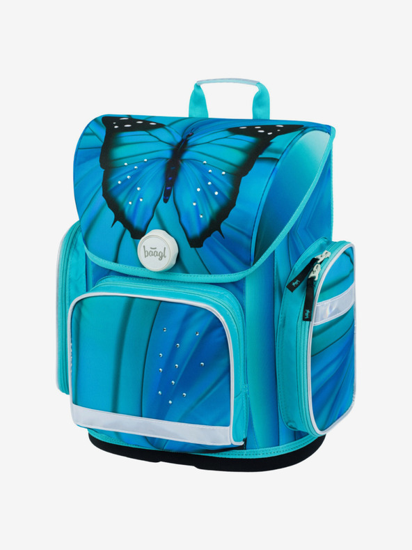 BAAGL  Plava školska torba Ergo Baagl Butterfly