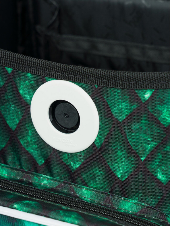 BAAGL  Zelena školska torba Ergo Baagl Drak