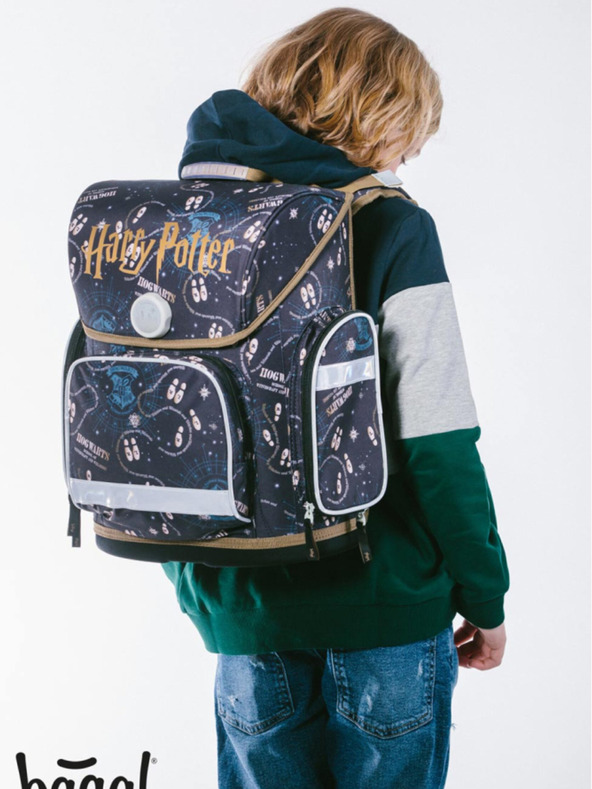BAAGL  Plava školska torba Ergo Baagl Harry Potter Pobertův Plánek