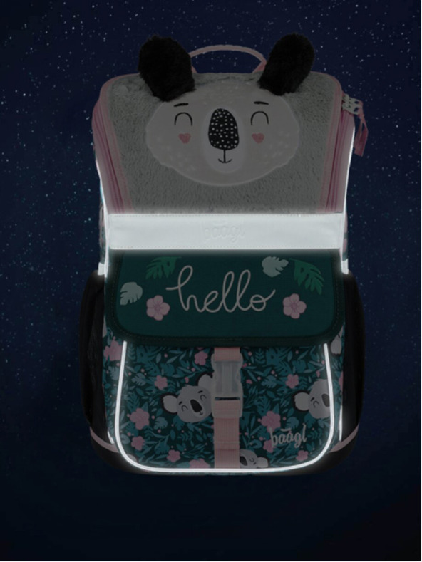 BAAGL  Zelena školska torba Zippy Baagl Baby Koala