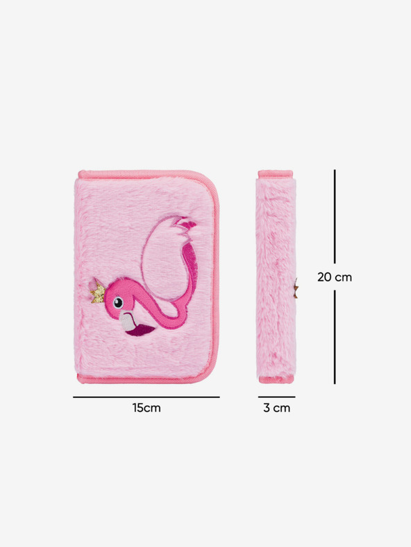 BAAGL  Baagl Flamingo jednoslojna ružičasta školska pernica