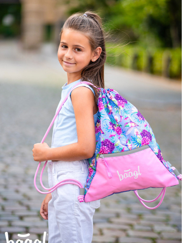 BAAGL  Ljubičasta torba s džepom Baagl Hummingbird