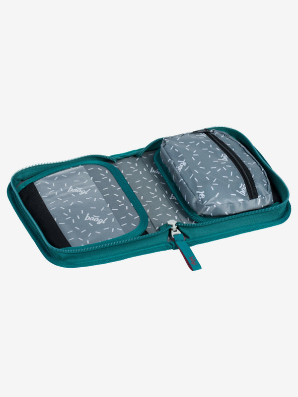 BAAGL  Zelena školska pernica Baagl T-Rex jednokatna