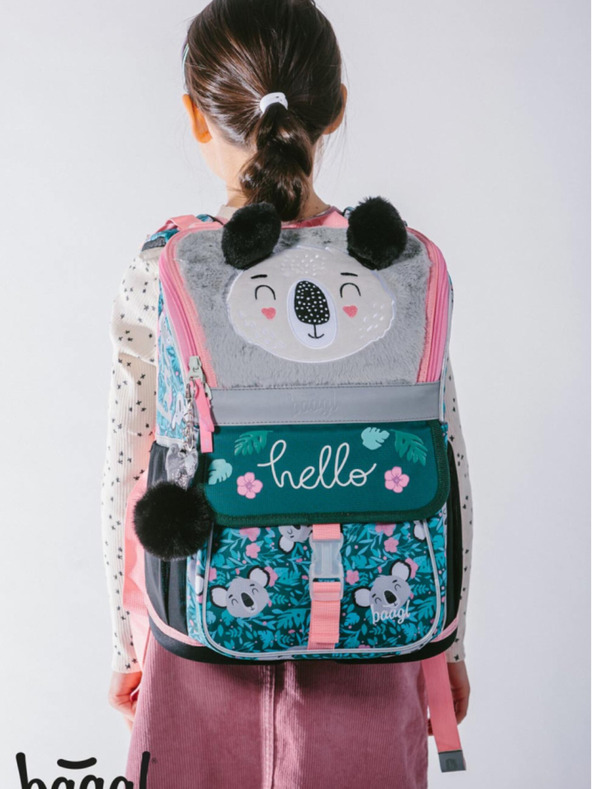 BAAGL  Green Zippy školski set - aktovka, pernica, torba Baagl Baby Koala