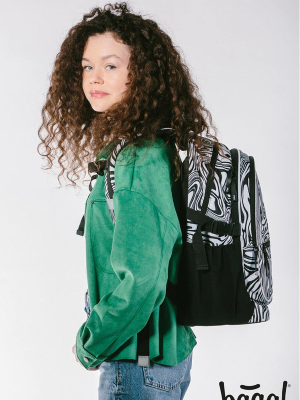 BAAGL  Crni školski set - ruksak, pernica, torba Baagl Core Mixture