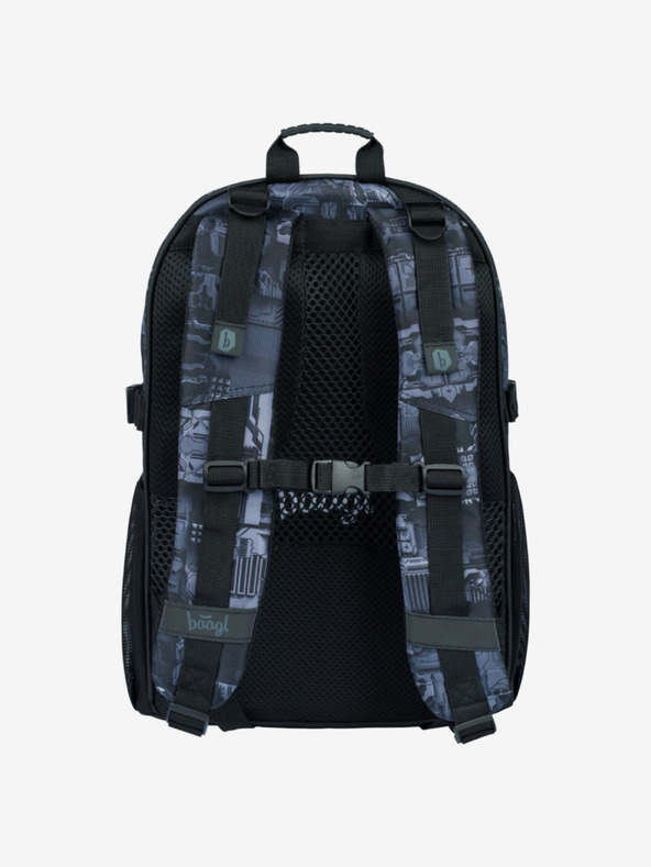 BAAGL  Sivi školski set - ruksak, pernica, torba Baagl Core Technic