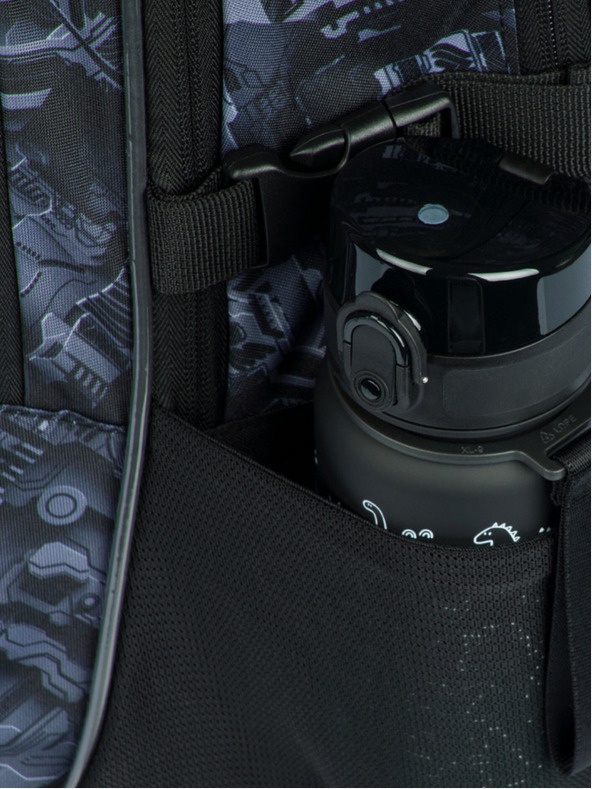 BAAGL  Sivi školski set - ruksak, pernica, torba Baagl Core Technic