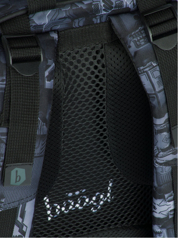 BAAGL  Sivi školski set - ruksak, pernica, torba Baagl Core Technic