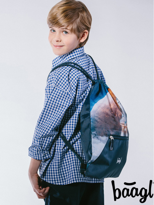 BAAGL  Plava džepna torba Baagl Space Shuttle