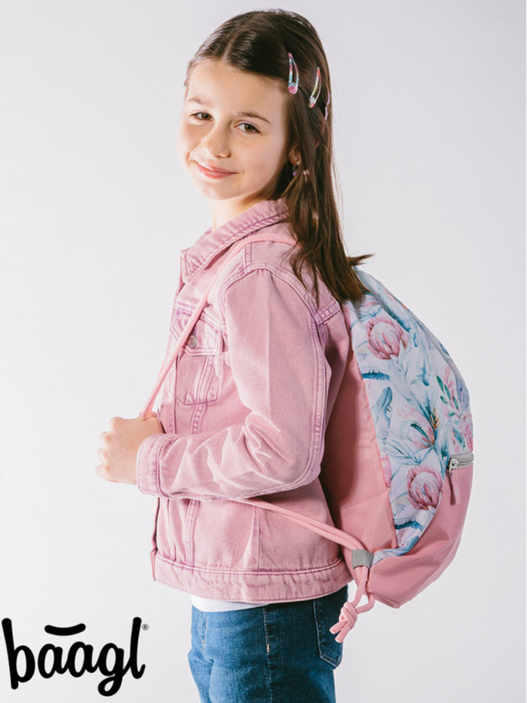 BAAGL  Bijela torba s džepom Baagl Raccoon