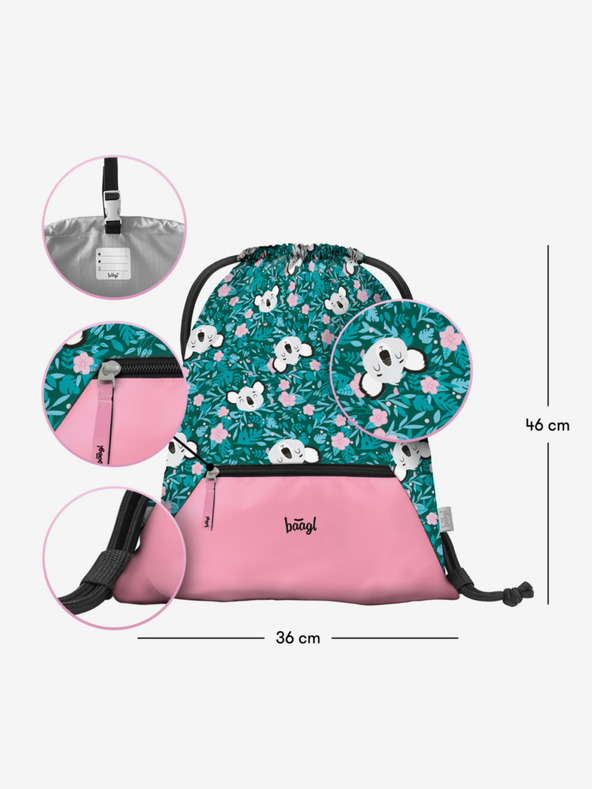 BAAGL  Baagl Baby Koala zelena torba s džepom
