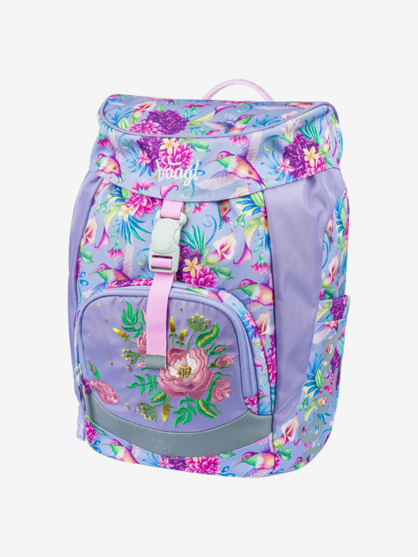 BAAGL  Ljubičasti prozračni školski ruksak Baagl Hummingbird