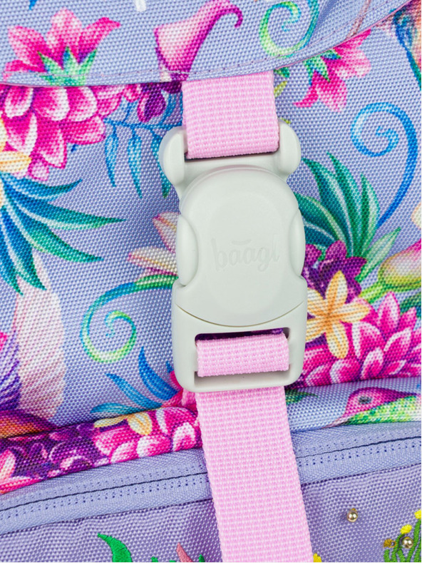 BAAGL  Ljubičasti prozračni školski ruksak Baagl Hummingbird