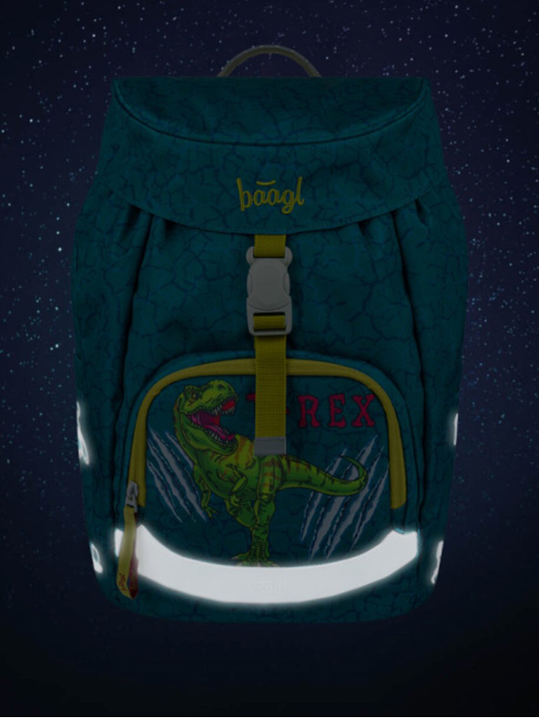 BAAGL  Zeleni prozračni školski ruksak Baagl T-Rex