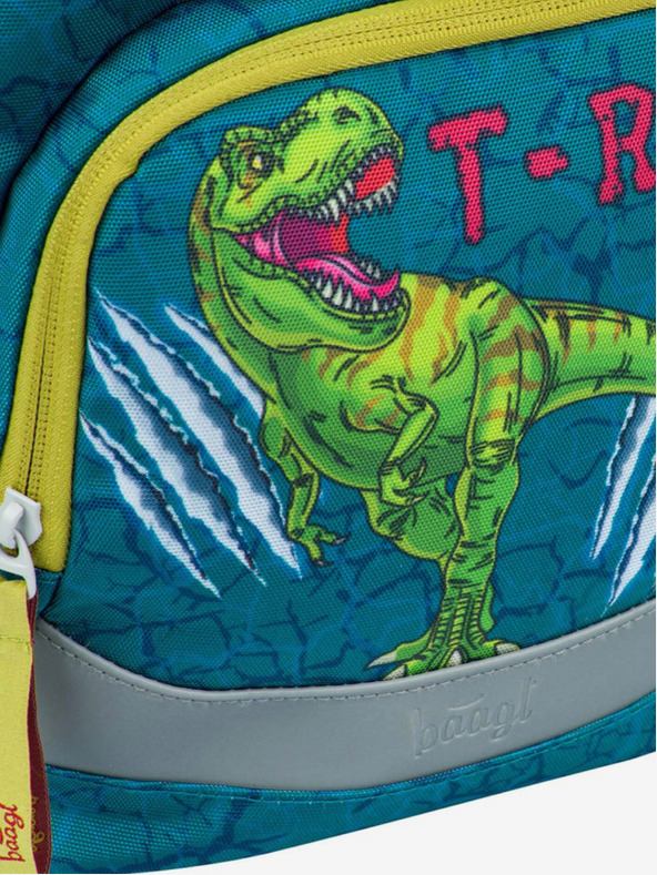 BAAGL  Zeleni prozračni školski ruksak Baagl T-Rex
