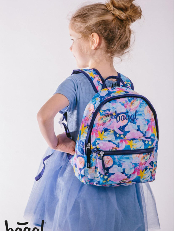 BAAGL  Predškolski ruksak Blue Baagl Stars