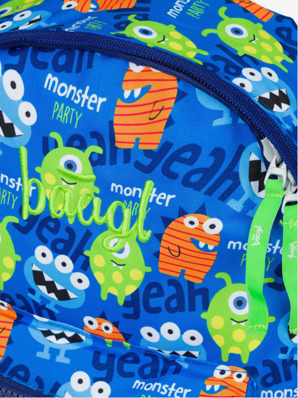 BAAGL  Plavi predškolski ruksak Baagl Monsters