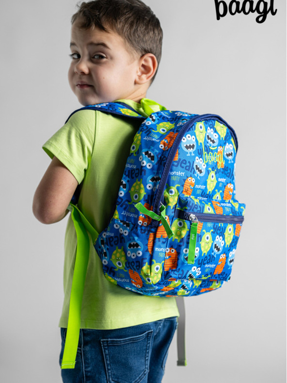 BAAGL  Plavi predškolski ruksak Baagl Monsters