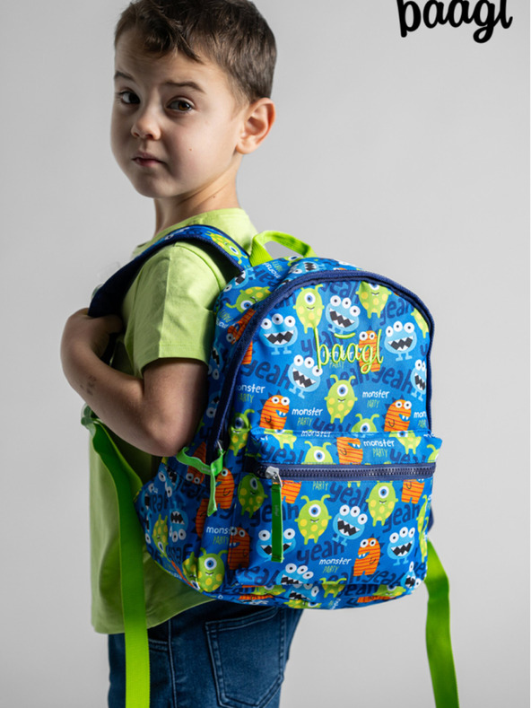 BAAGL  Plavi predškolski ruksak Baagl Monsters