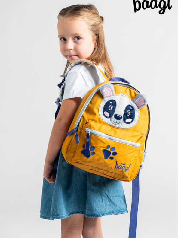 BAAGL  Žuti predškolski ruksak Baagl Raccoon