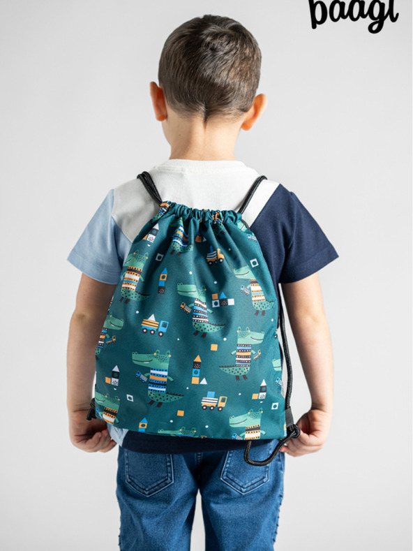 BAAGL  Zelena predškolska torba Baagl Crocodile