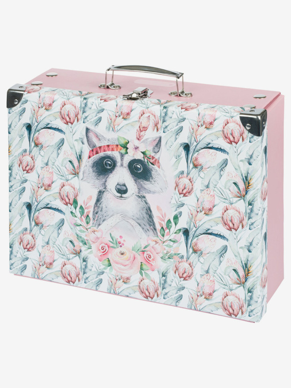 BAAGL  Ružičasta sklopiva školska torba s okovom Baagl Raccoon