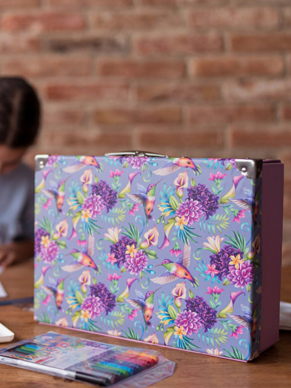 BAAGL  Ljubičasta sklopiva školska torbica s okovom Baagl Hummingbird