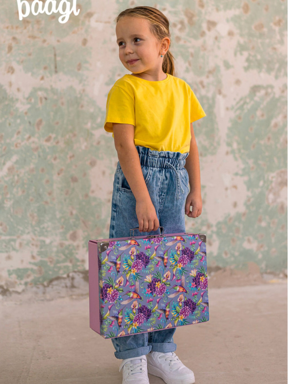 BAAGL  Ljubičasta sklopiva školska torbica s okovom Baagl Hummingbird