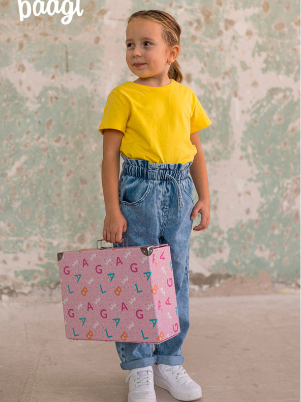 BAAGL  Ružičasta sklopiva školska torba s okovom Baagl logotipa