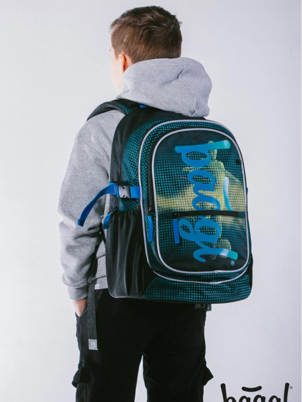 BAAGL  Zeleni školski set Core - ruksak, pernica, torba Baagl Football player