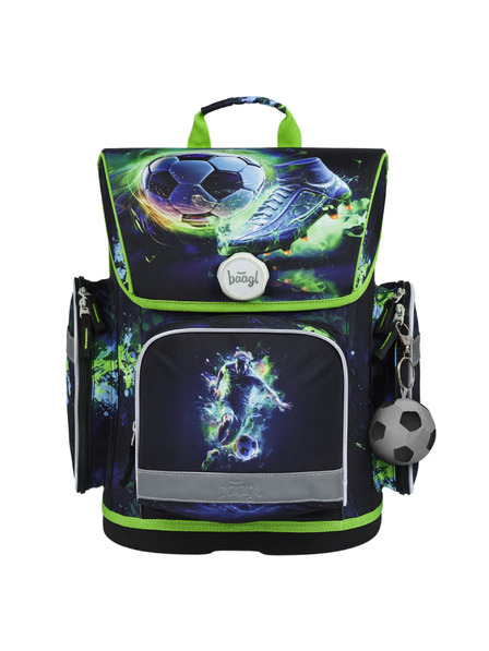 BAAGL  Zelena školska torba Ergo Baagl Football Player