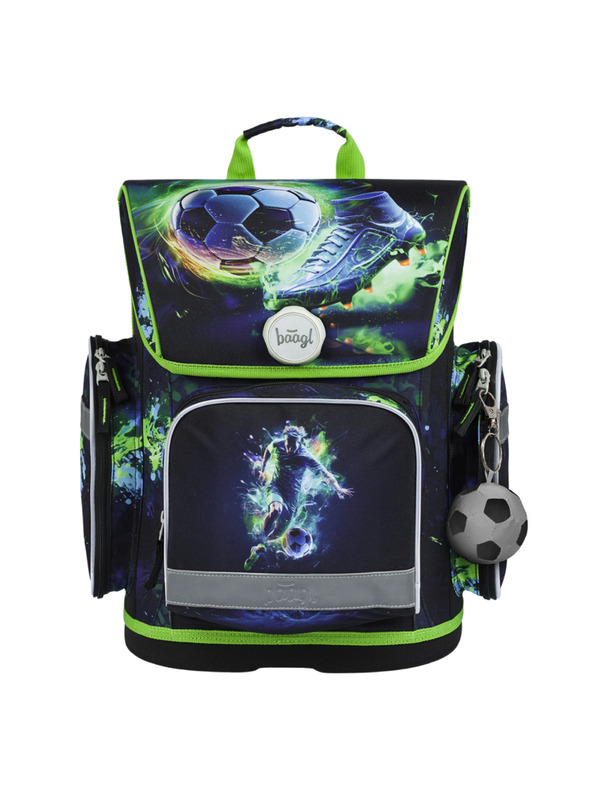 BAAGL  Zelena školska torba Ergo Baagl Football Player