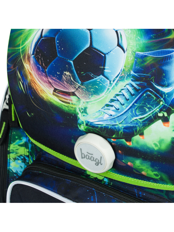 BAAGL  Zelena školska torba Ergo Baagl Football Player