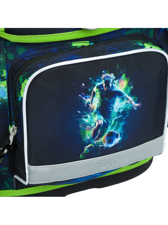 BAAGL  Zelena školska torba Ergo Baagl Football Player