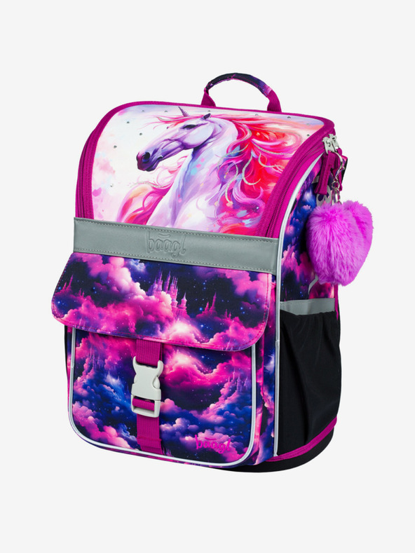 BAAGL  Ljubičasta školska torba Zippy Baagl Unicorn Kingdom