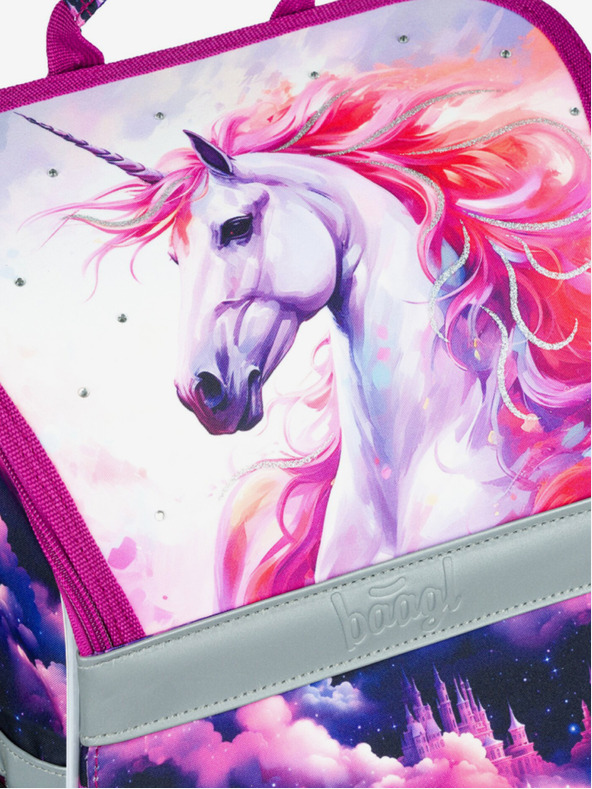 BAAGL  Ljubičasta školska torba Zippy Baagl Unicorn Kingdom